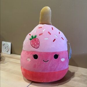 Squishmallows Pink Ice Cream with sprinkles Stuffed Animal Pama